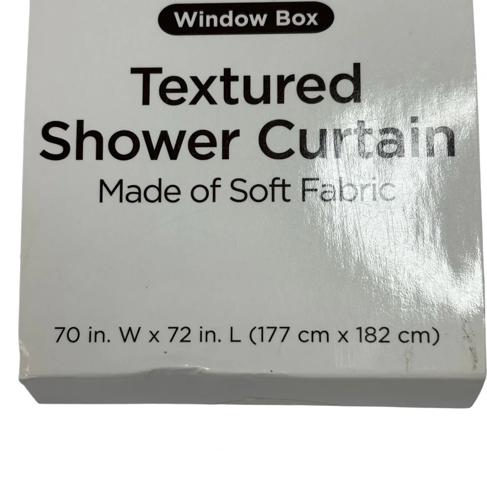 Tiffany Blue & Brown Floral Textured Fabric Shower Curtain 70”X72” NEW Washable